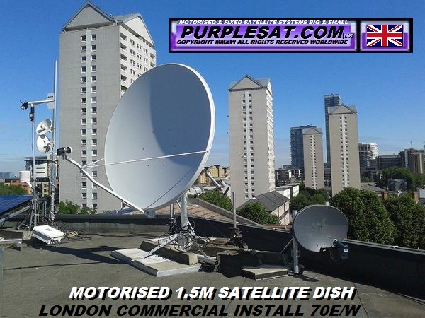 purplesat 1.5m twin axis motorised satellite dish London