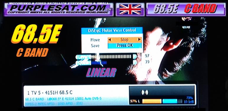 purplesat 68.5e c bamd linear reception in the UK 